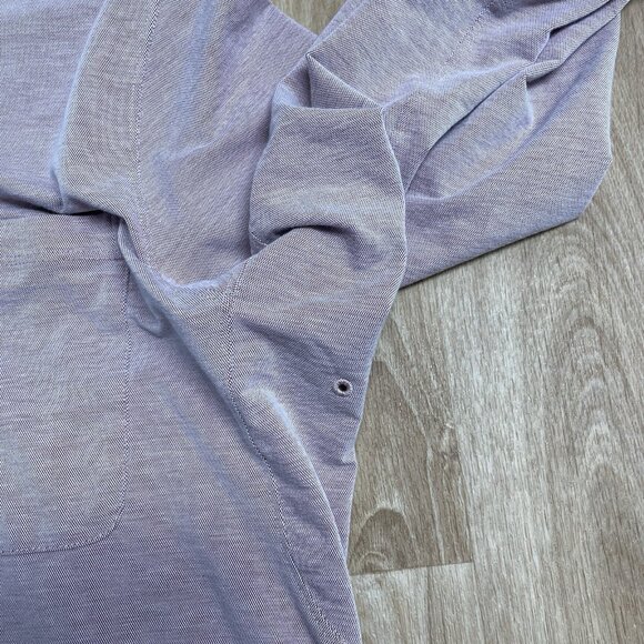 Lululemon Commission Long Sleeve Button Up Shirt Mens XL Performance Brier Rose - Picture 8 of 10